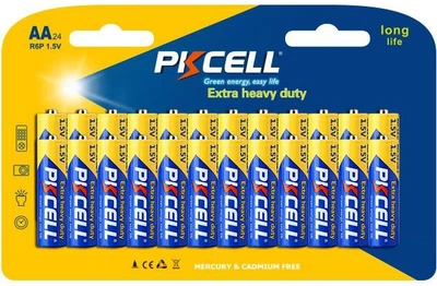 Батарейка сольова PkCell 1.5V AA/R6-24B 24 шт (PC/R6-24B)