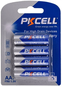 Батарейка литиевая PkCell LiFe 1.5V AA/FR6-4B 4 шт (PC/FR6-4B)