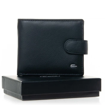 Кошельок чоловічий зі шкіри Dr.BOND черный М3 10.5×9.5