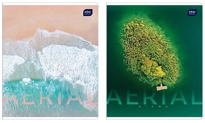 Набір зошитів учнівських Interdruk Premium Aerial View 2 шт. А5+ в клітинку 96 аркушів (279224-2B)