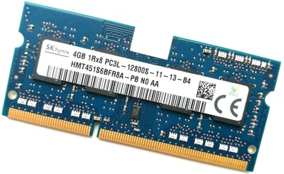 Оперативна пам'ять для ноутбука Hynix SODIMM DDR3L 4Gb 1600MHz 12800s CL11 (HMT451S6BFR8A-PB N0 AA) Б/У