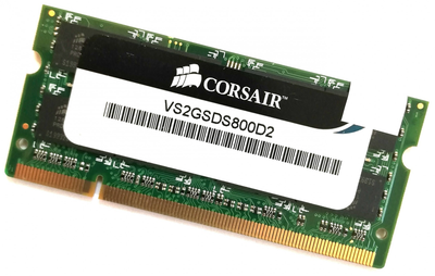Оперативная память для ноутбука Corsair SODIMM DDR2 2Gb 800MHz 6400S 2R8 CL5 (VS2GSDS800D2) Б/У