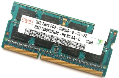 Оперативная память для ноутбука Hynix SODIMM DDR3 2Gb 1333MHz 10600s CL9 (HMT125S6BFR8C-H9 N0 AA-C) Б/У