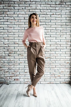 Штани вільні WearMe, Аніта кавовий L (48)