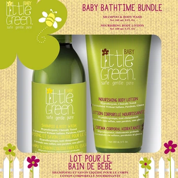 Подарочный набор для младенцев Little Green Baby Bathtime Bundle Шампунь для волос и тела 240 мл + Лосьон для тела 180 мл (669259003585)