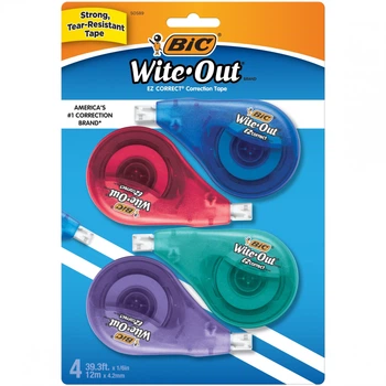 Ленточный корректор 4 шт. BIC Wite-Out Brand EZ Correct (WOTAPP418-WHI)