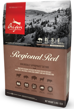 Сухой корм Orijen Regonal Red Cat 5.4 кг для кошек всех пород и возрастов (говядина, кабан, бизон, ягненов,