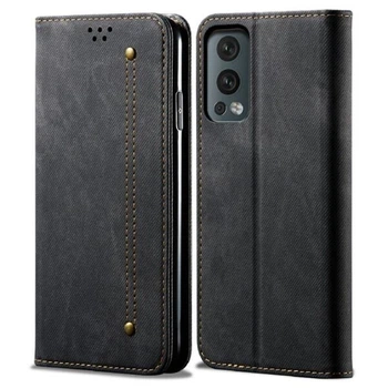 Чехол-книжка с кармашками UniCase Jeans Wallet для OnePlus Nord 2 - Black