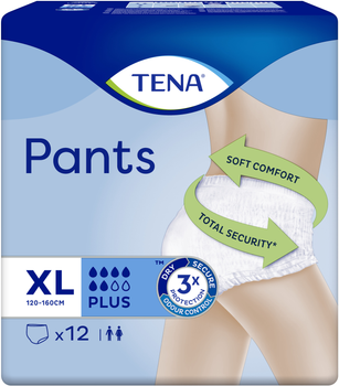 Урологические трусы-подгузники Tena Pants Plus XL 12 шт (7322540587555)