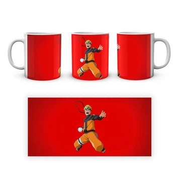 Кружка Gee! белая Наруто Naruto В прыжке на красном фоне NA.02.586
