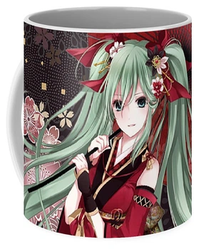 Кружка Вокалоиды Vocaloid Хацунэ Мику Hatsune Miku японский фон VC 02.06