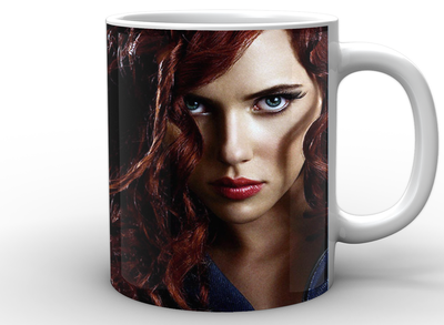 Кружка белая Черная вдова Black Widow Черная Вдова зачарованная керамика, белого цвета 330мл.