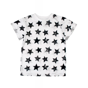 Футболка белая Stars черные MISHKA 1458 Размер 98