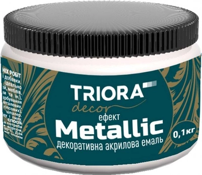 Декоративная акриловая эмаль TRIORA 0.1 кг Серебро