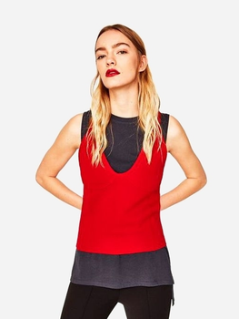 zara double layer vest top