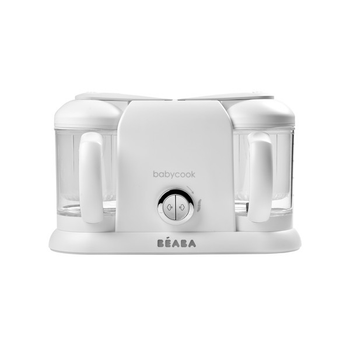 Пароварка-блендер 4 в 1 Beaba Babycook Plus White 2200 мл / 400 Вт на 2 чаші з автовідключенням і звуковим сигналом
