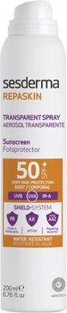 Filtr przeciwsłoneczny w aerozolu do ciała Sesderma Repaskin Transparent Spray 50+ SPF 200 ml (8429979444707)