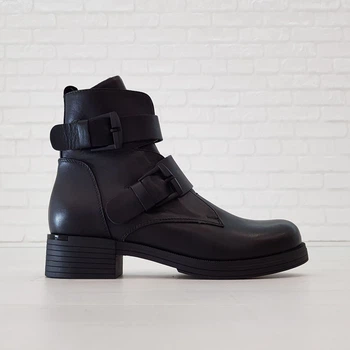 Ботинки женские Woman's heel 38 черные (О-846)