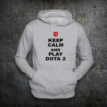 Худи Fruit of the Loom Успокойся и Играй в Доту Keep Calm and Play Dota 2 Серый M (139705)