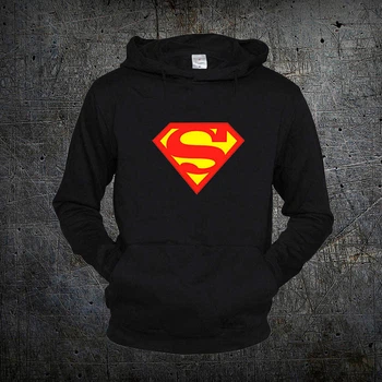Худи Fruit of the Loom Супермен Логотип Superman Logo Черный L (191090)