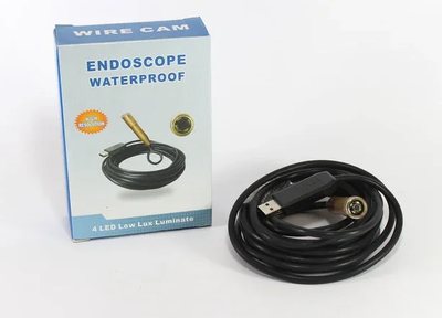 Универсальная гибкая камера в водонепроницаемом корпусе CAMERA ENDOSCOPE 5 м