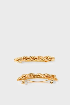 Женские золотистые заколки (2 шт) GOLD CHAIN CLIPS Accessorize OS 286031