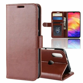 Классический чехол-книжка Deexe Wallet Style для Xiaomi Redmi Note 7 / Redmi Note 7 Pro - Brown