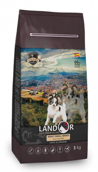 Сухий корм Landor (Ландор) SMALL Breed DUCK & RICE 3кг для дорослих собак дрібних порід з качкою