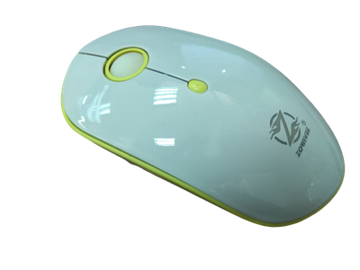 Беспроводная бесшумная аккумуляторная мышь Zornwee W880 Бело-желтая