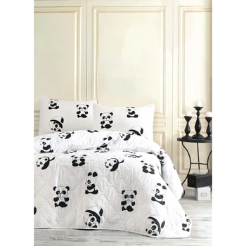 Покрывало стеганное с наволочками Eponj Home B and nbsp;W - Panda 200x220 (2000022170239)
