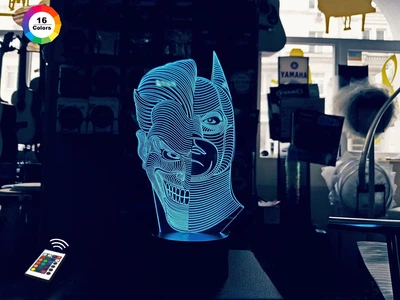 Дитячий нічник - світильник "Джокер/Бетмен" 3DTOYSLAMP