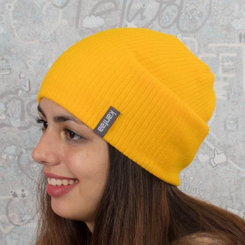 Вязаная шапка КАНТА Fashion Hat унисекс Adult one size 50-60 Желтый (OC-742)