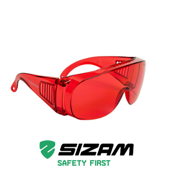 Очки защитные открытого типа 2525 Sizam Laser Spec красные 35042