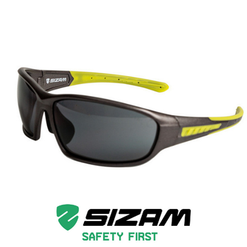 Затемнені окуляри захисні відкритого типу 2842 Sizam Premium X-Spec чорні 35053