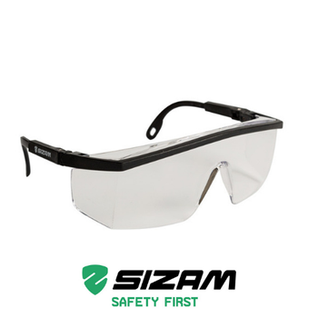 Очки защитные открытого типа с регулировкой длины и угла оправы 2710 Sizam Alfa Spec прозрачные 35038