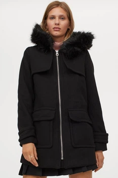 Напівпальто H&M 36 чорний 7604580