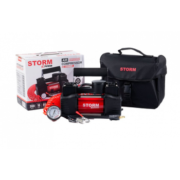 Автокомпрессор 12 В Storm Bi-Power 20400 двухпоршневой для подкачки шин внедорожника R13-R17 85л/мин 10 Атм