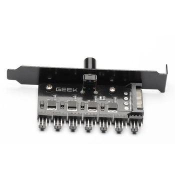 Реобас GEEK SATA на 7 кулеров 4 pin / 3 pin (в PCI слот) Fan Hub