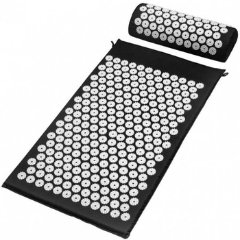 Ортопедичний масажний килимок Usams Acupressure mat з подушкою ART-6823 Чорний