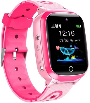 Детские телефон-часы с GPS трекером GOGPS ME K17 Pink (K17PK)