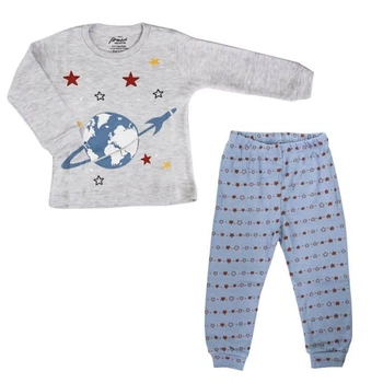 Пижама Paix baby and kids PO41 Серый/Голубой 92-98 см