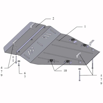 Kolchuga Захист двигуна та КПП на Nissan Qashqai (J10) I 07-13 (1.0249.00)