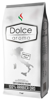 Кава зернова Dolce Aroma 100% arabica oro 1 кг (8019650002946)