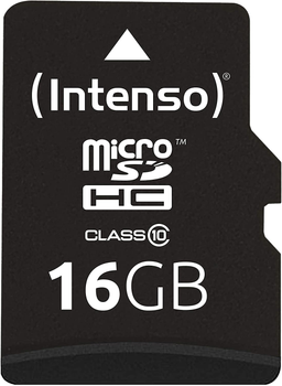 Карта памяти Intenso MicroSD 16GB Class 10 + SD Adapter