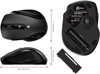 Безпроводна мышь JETech M0884 Bluetooth Wireless Mouse PC/Tablet/Laptop/Windows/Mac/Linux/Android