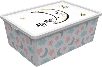 Контейнер для зберігання з кришкою Qutu Trend Box Cute Sky 10 л (TREND BOX з/кр. CUTE SKY 10 л)