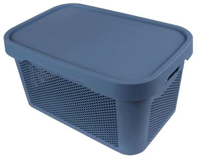 Кошик для зберігання з кришкою Qutu Q-Basket Blue 22 л (Q-BASKET д/зберігання з/кр. BLUE 22 л)