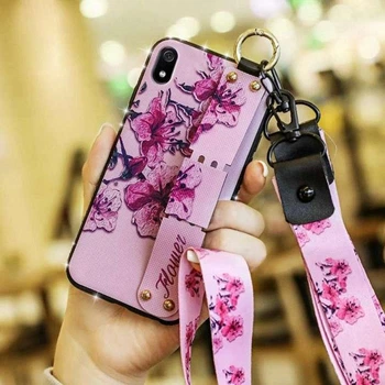 Чехол Lanyard для Xiaomi Redmi 7A бампер с ремешком Rose