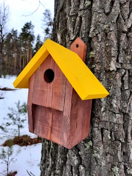 Синичник, скворечник, домик для птиц от "House_for_birds" Желтый
