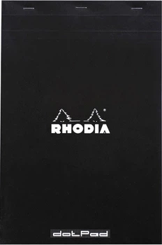 Блокнот Rhodia DotPad №19 A4+ чорний в крапку